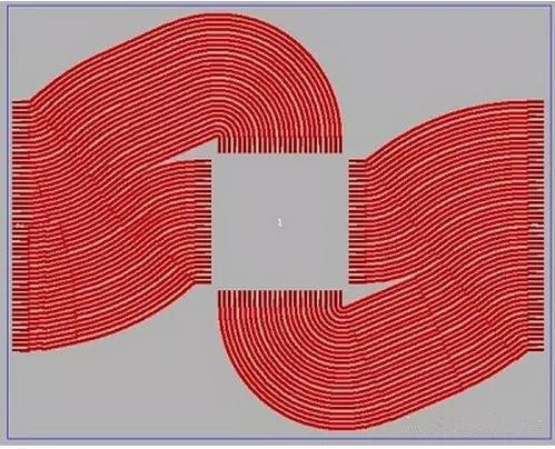(中間)任意角度布線不僅有助于縮短導線長度，而且在確保滿足所有要求的同時占用更小的面積；